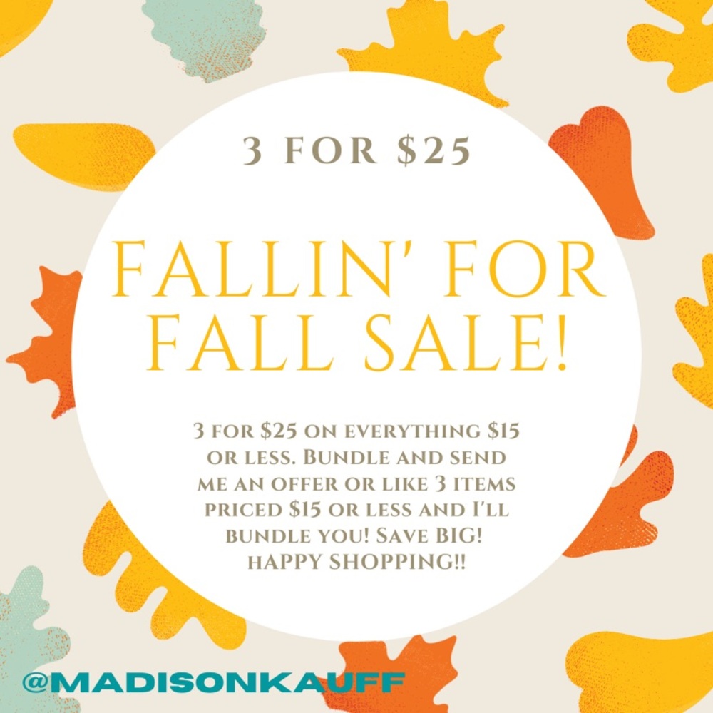 🍁 3 for $25 Fall SALE!! 🍁